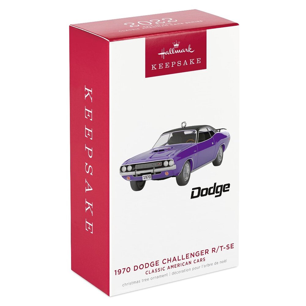 New! 1970 Dodge Challenger R/T-SE Hallmark Keepsake Christmas Ornament Car